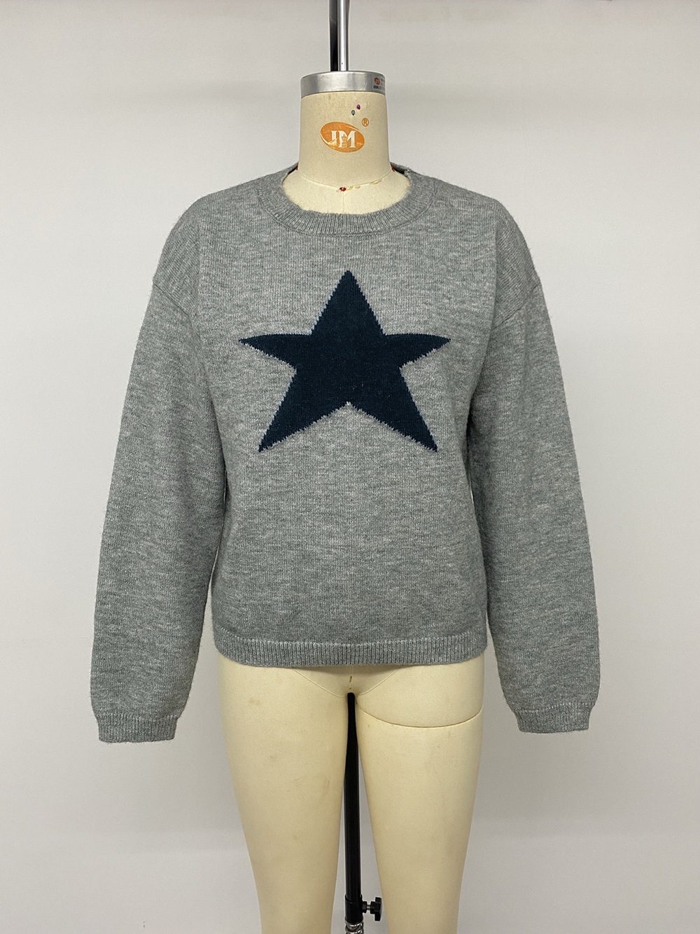 Star-Patterned Dropped Shoulder Sweater - Picture 11 of 14